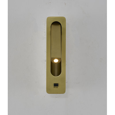 Modern 1-Light LED Brass Metal Wall Sconce 