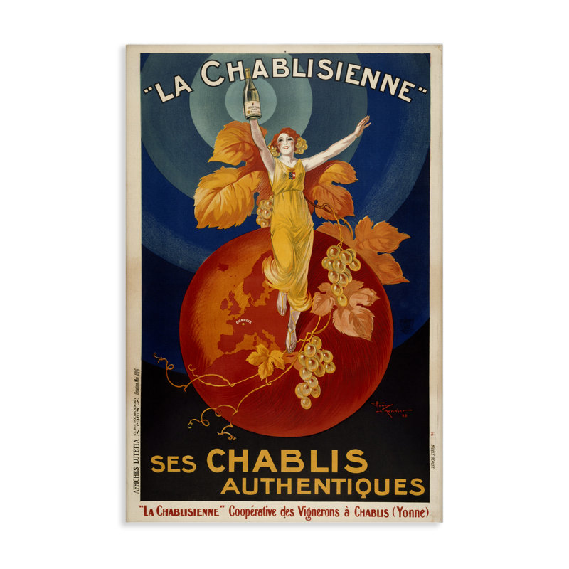 Publicité rétro sur toile, par Marcus Jules, H 24 po x l 16 po
