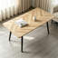 Table de salle à manger en MDF rectangulaire avec pieds en acier pour la cuisine ou le salon, peut accueillir 4 à 6 personnes, largeur 47,24 pouces