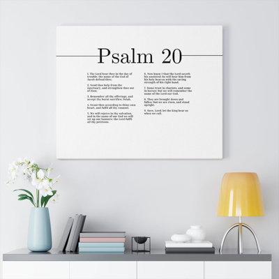 We Will Rejoice In Thy Salvation Psalm 20 - Wrapped Canvas Print