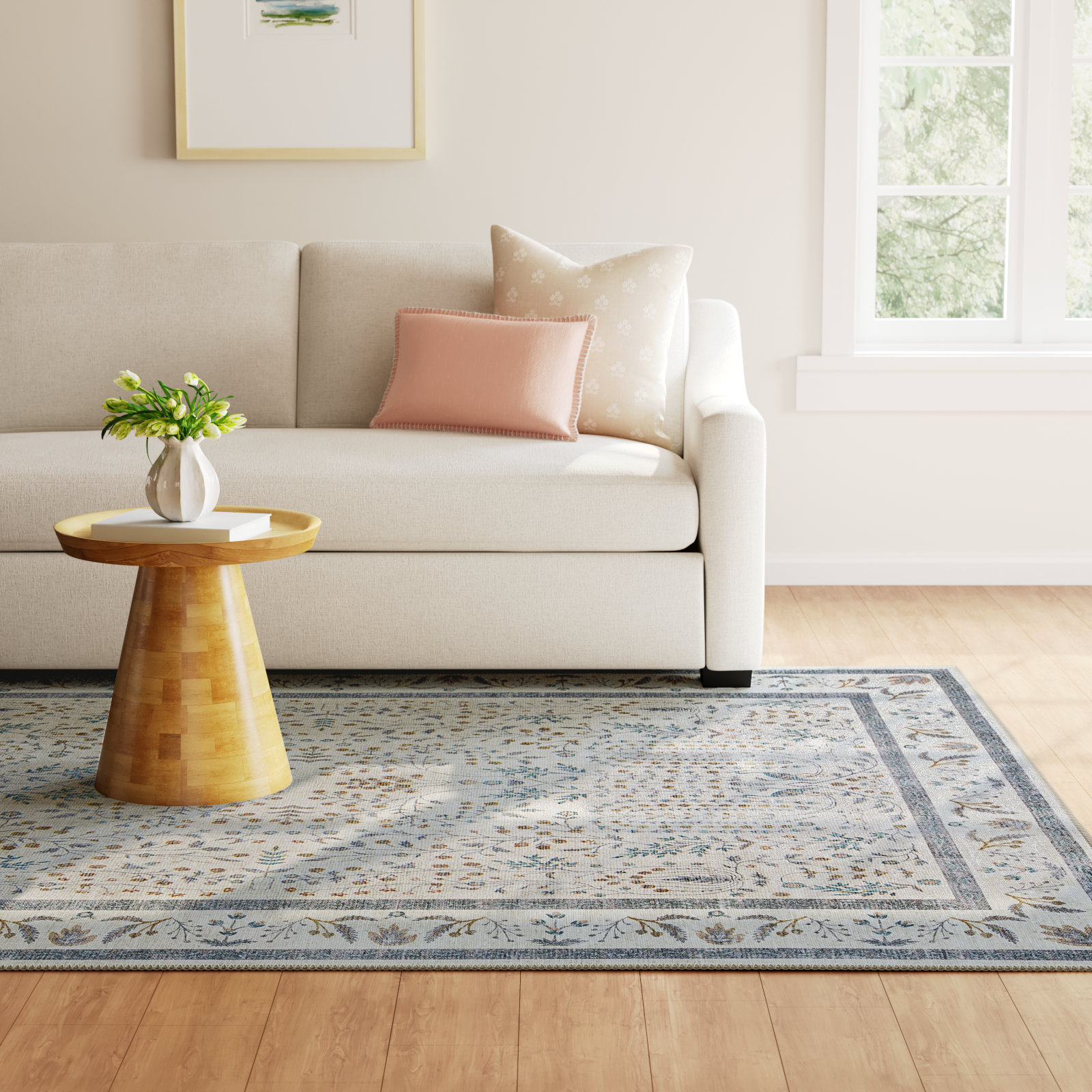 Rifle Paper Co. x Loloi Maison Wisteria Cream Rug, Rectangle 7'6" x 9'6"