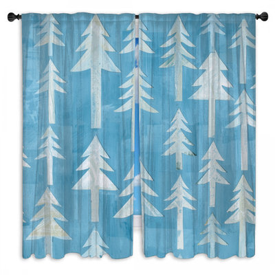 Rideaux de fenêtre Blue Pine Trees