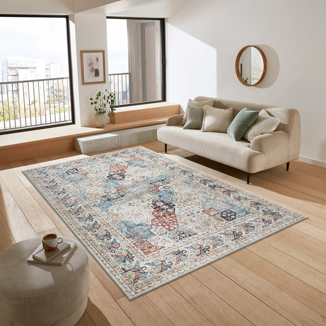 Oriental Machine Tufted Shag Area Rug