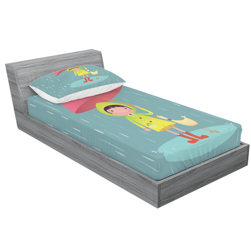 Microfiber Sheet Set, Twin Sheet Set with Fitted Sheet