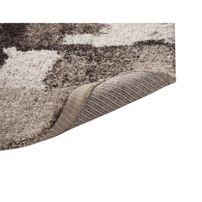 Tapis chocolat / ivoire / brun clair, Rectangle 7 pi 10 po x 10 pi 10 po