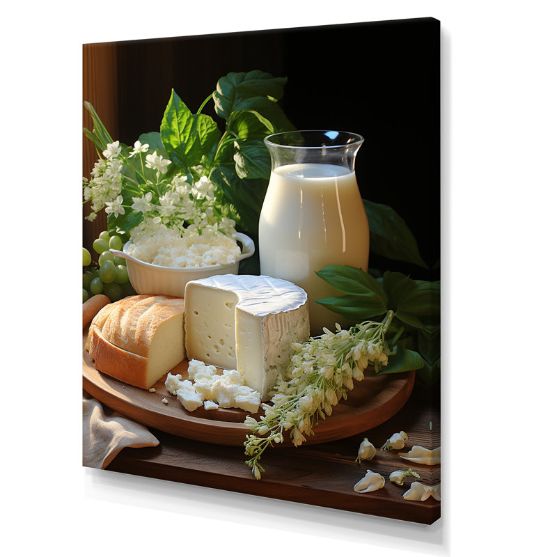 «Milk And Cheese Creamy Serenity», reproduction sur toile, Toile tendue, H 44 po x l 34 po x P 1,5 po