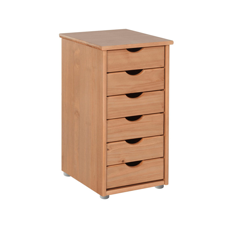 Rex Solid Wood 34cm W 6 - Drawer Chest of Drawers, Stain Wax