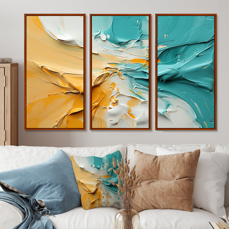 «Existentiel Beach Breaking Waves - Ensemble de décoration murale plage et océan, H 28 po x l 36 po x P 1 po