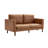 Ashvini 65" W Loveseat Faux Leather Square Arm Sofa-307722913