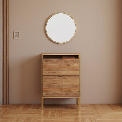 Armoire à chaussures murale avec miroir