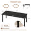 Table de salle à manger Rustic Wave Edge pour 6-8, plateau en panneau de fibres à densité moyenne avec structure en métal-1959162249-1959162263-1959162251