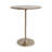 Modern Glam Metal And Marble Accent Table With Sleek Round Top And Textured Pedestal Base-1597082207