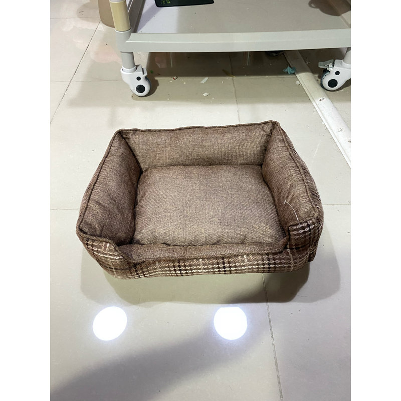 Pet Bed, 14cm H x 60cm W x 50cm D, Coffee