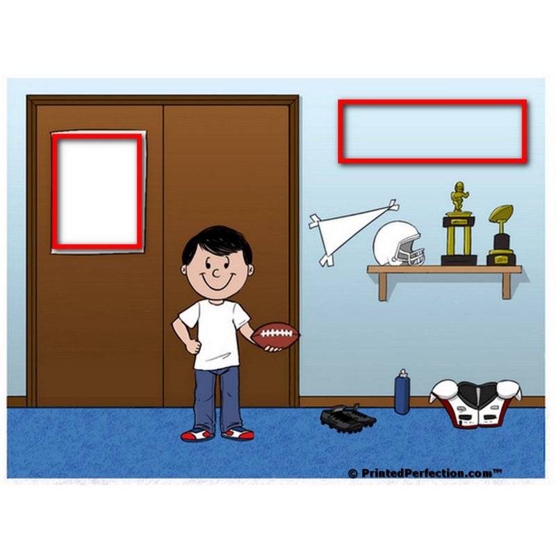 Fan de football personnalisé - Porte-clés acrylique garçon, Oui