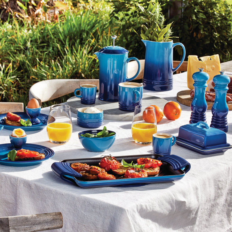 Le Creuset Cast Iron Rectangular Grill 32cm, Azure