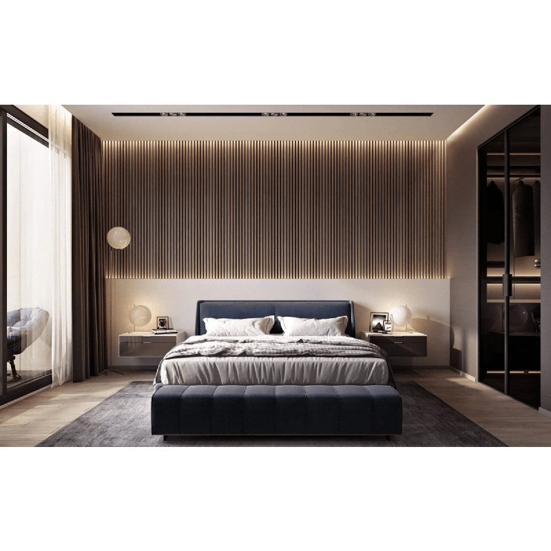  Acoustic Wood Wall Paneling, Decorative Soundproof Panels for Walls and Ceilings, 3D Slat Wood Wall Panels, 94" L x 24" W