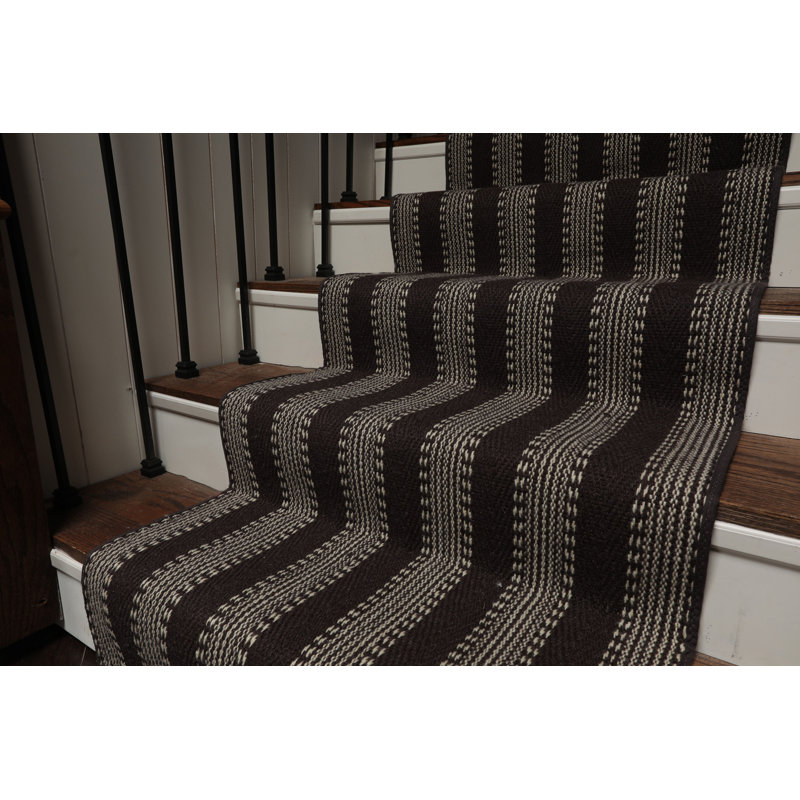 Tapis en laine fait à la main sur mesure, Tapis de couloir 2 pi 7 po x 37 pi