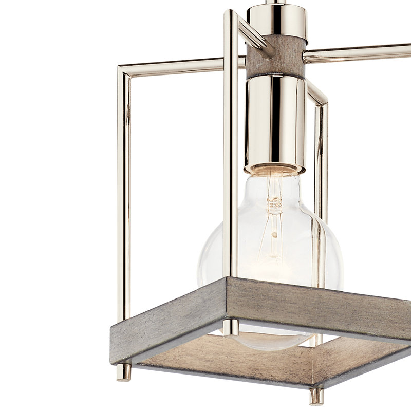 Luminaire suspendu géométrique à 1 lumière Mccallum, Gris antique vieilli