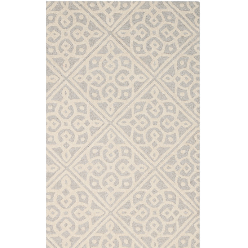 Sadik Hand Tufted Wool Geometric Rug, Rectangle 2' x 3'