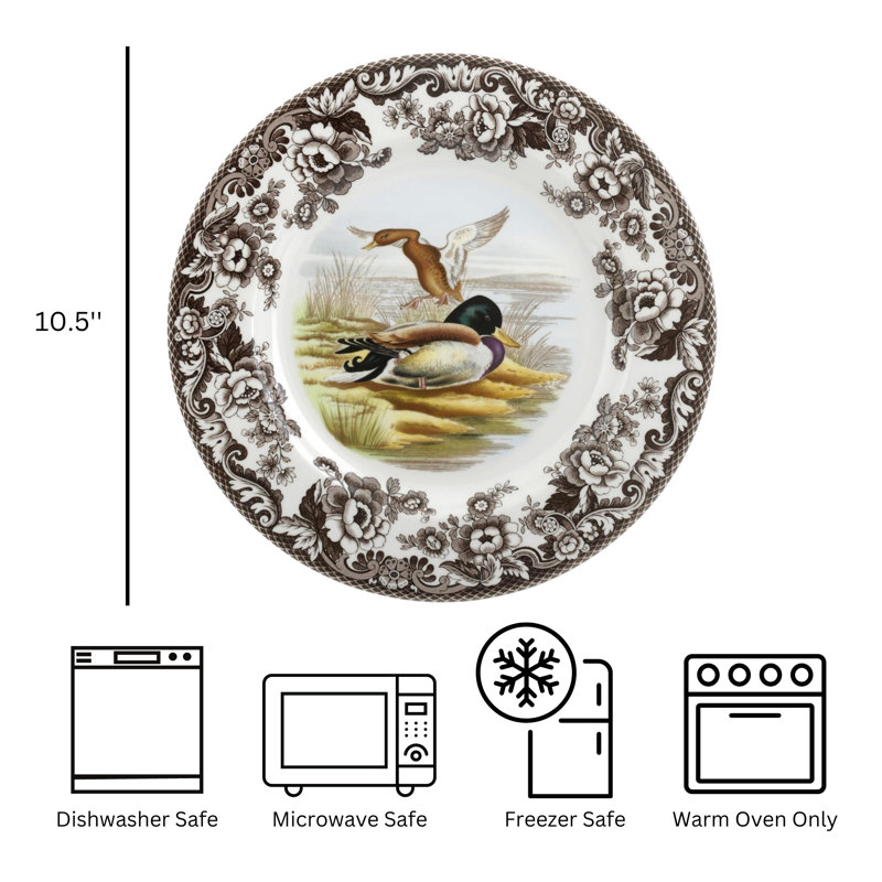 Assiette plate Spode Woodland 10,5 po Spode