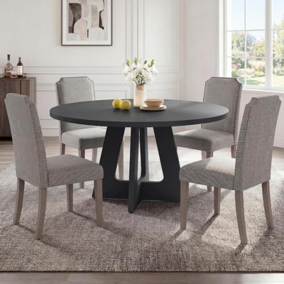 Ensemble de table de salle à manger 3 pièces 47,24 po avec 2 chaises rembourrées
