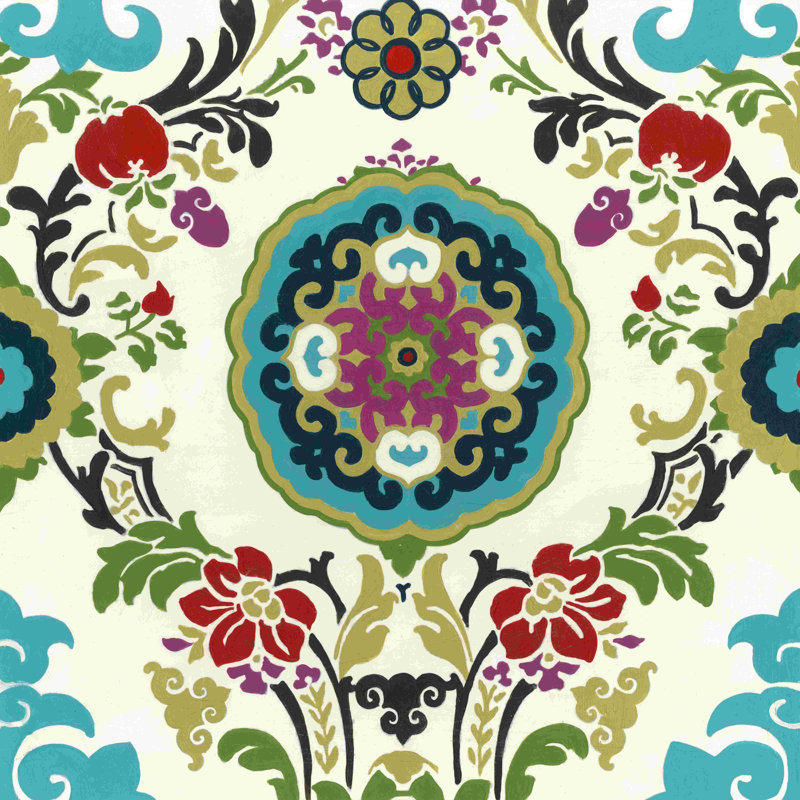 Jewel-Tone Damask IV, H 12 po x l 12 po x P 1,25 po