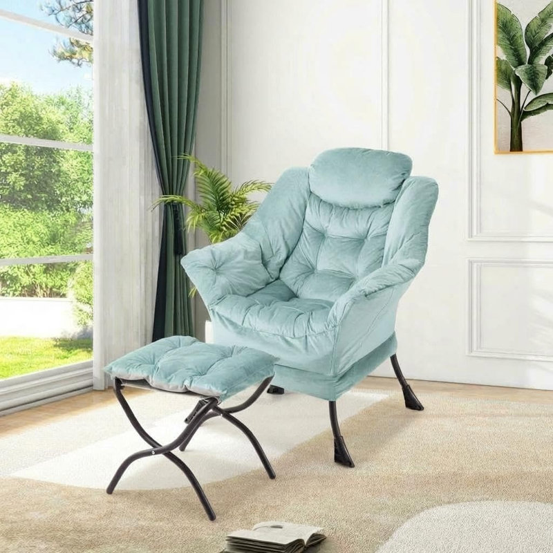 Upholstered Accent Chair, Green