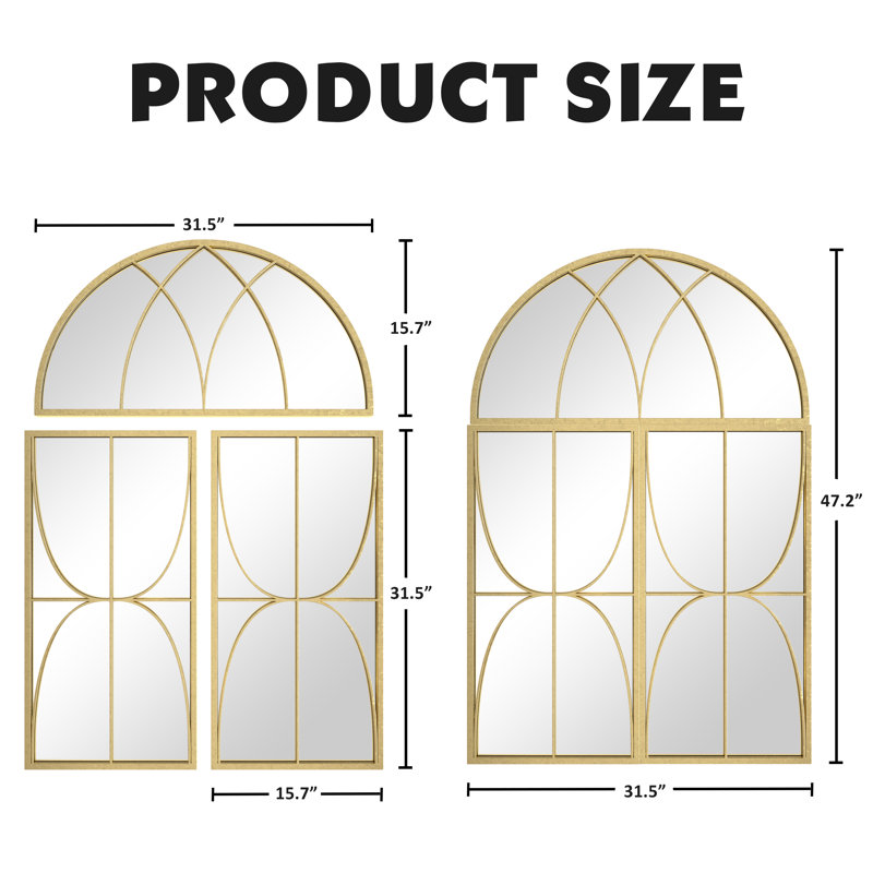 Mikkala Wall Mirror, Gold