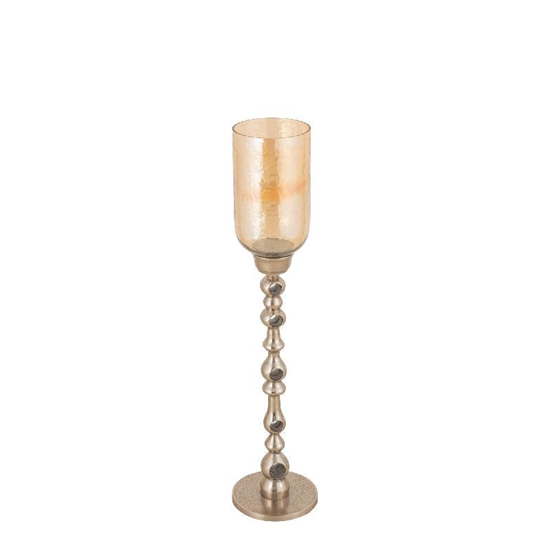 Glass Tealight Holder, 98cm H x 22cm W x 22cm D