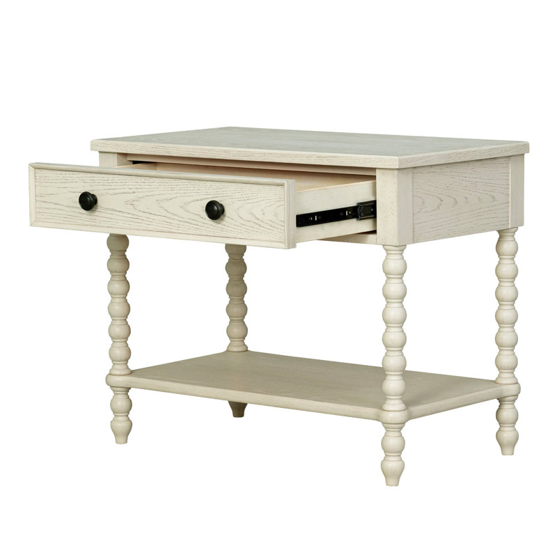 Grande table de chevet pour la chambre à coucher, Crème antique