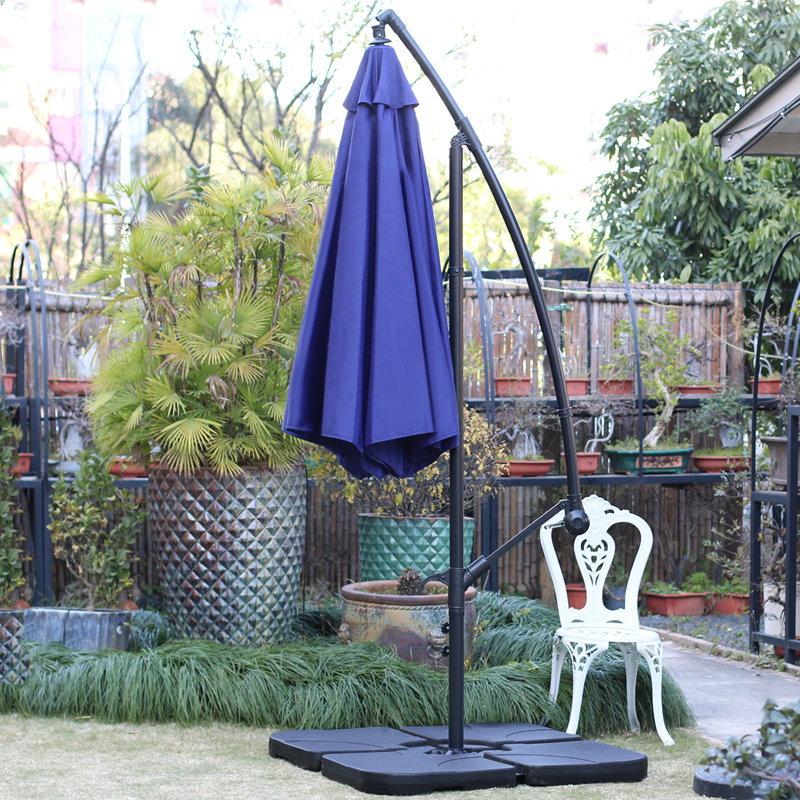 Parasol en porte-à-faux 10 pi Minnie-Mae, Bleu foncé