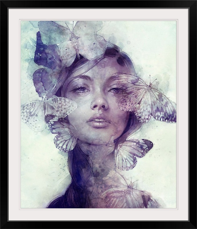 « orne », impression Anna Dittman, H 48 po x l 38 po x P 1,5 po, Toile