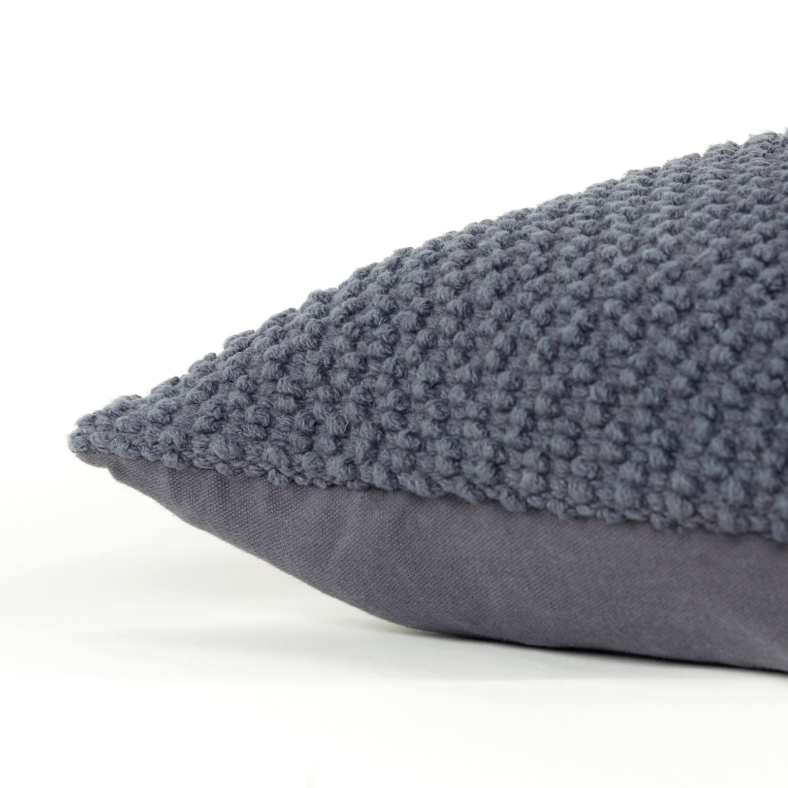 Saskia Embroidered Throw Pillow, Dark Gray