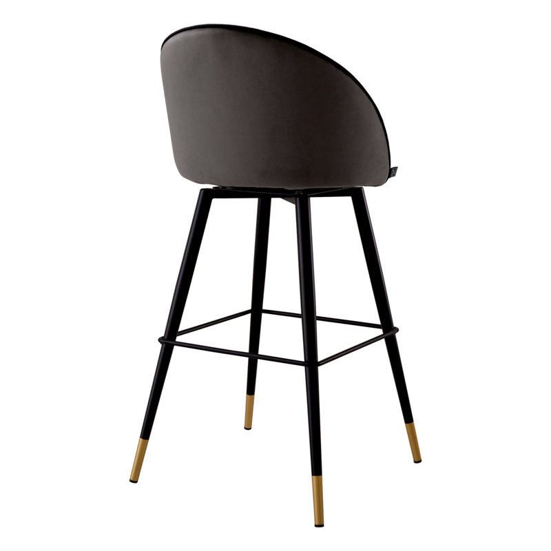 Tabouret pivotant Cooper, Tabouret de bar (siège d'une hauteur de 30,71 po), Roche gris foncé