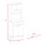 Santa Maria 1-Drawer 1-Shelf Area Pantry With Adjustable Metal Legs White