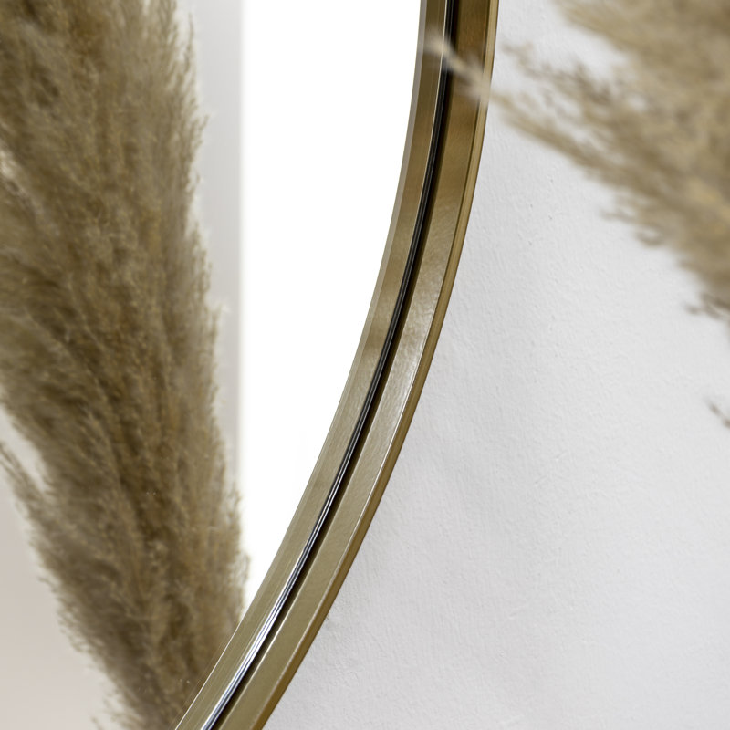 Donna Metal Flat Wall Mirror, Gold