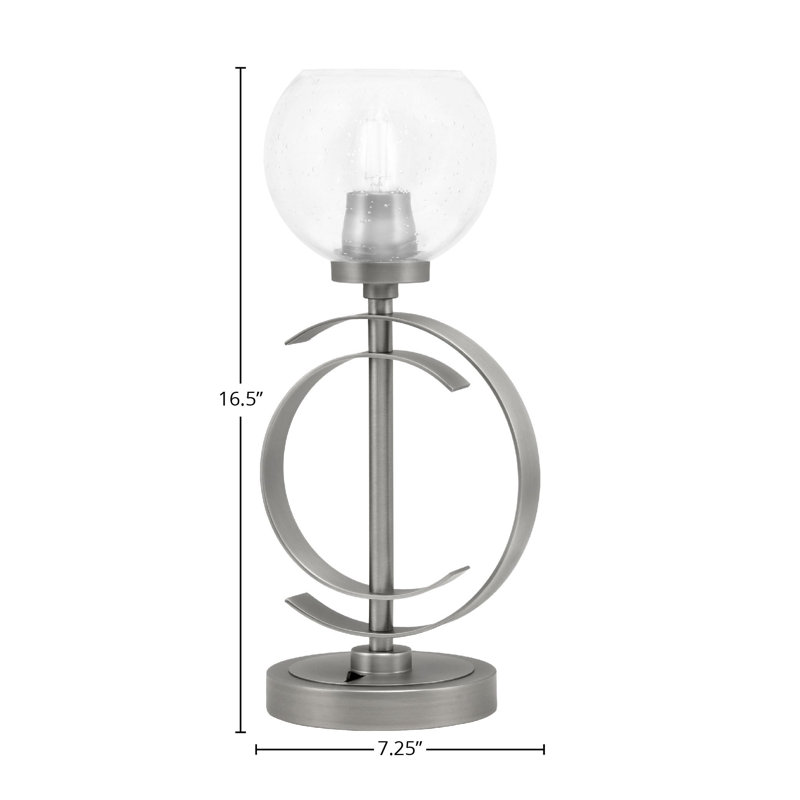 56-4-1-Light Table Lamp, Clear, Graphite