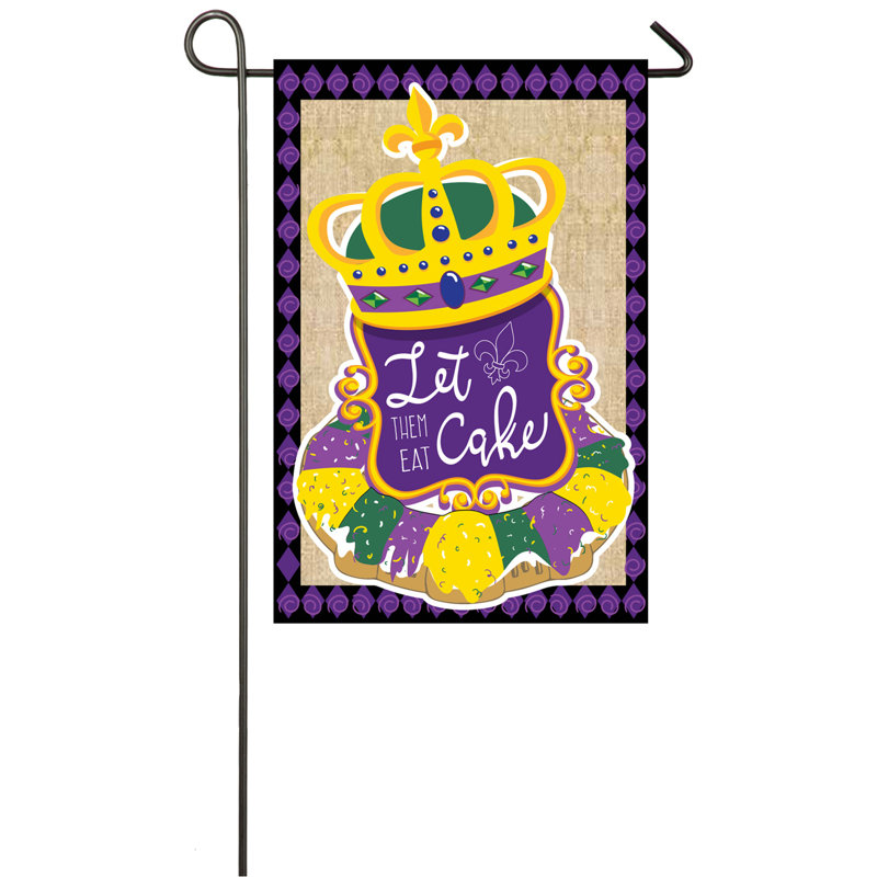 Drapeau de jardin en polyester pour gâteau king