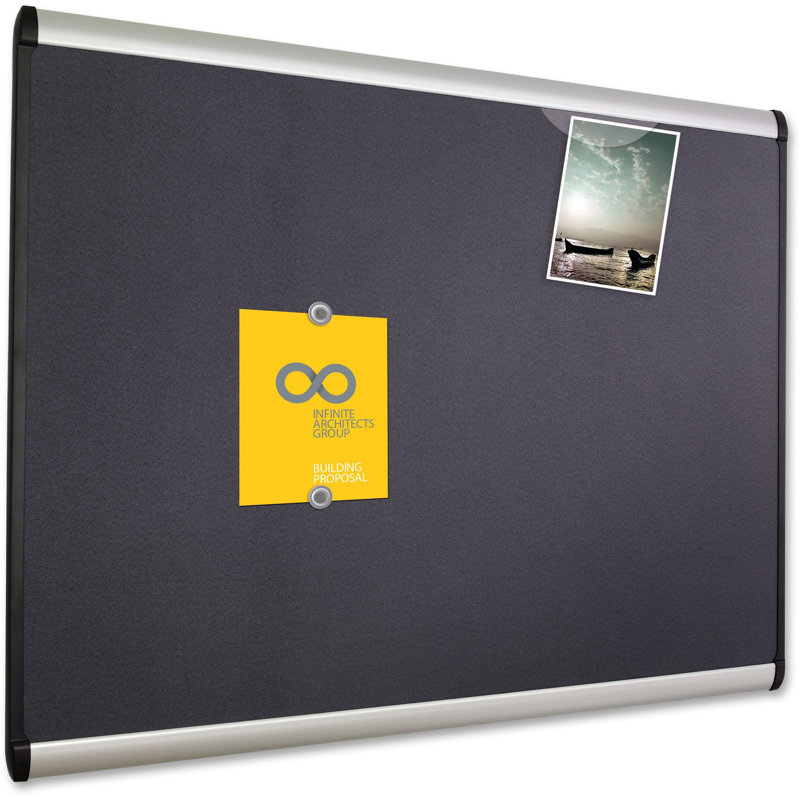 Quartet® Yes Fabric Wall Metal Bulletin Board, 24" H x 36" W
