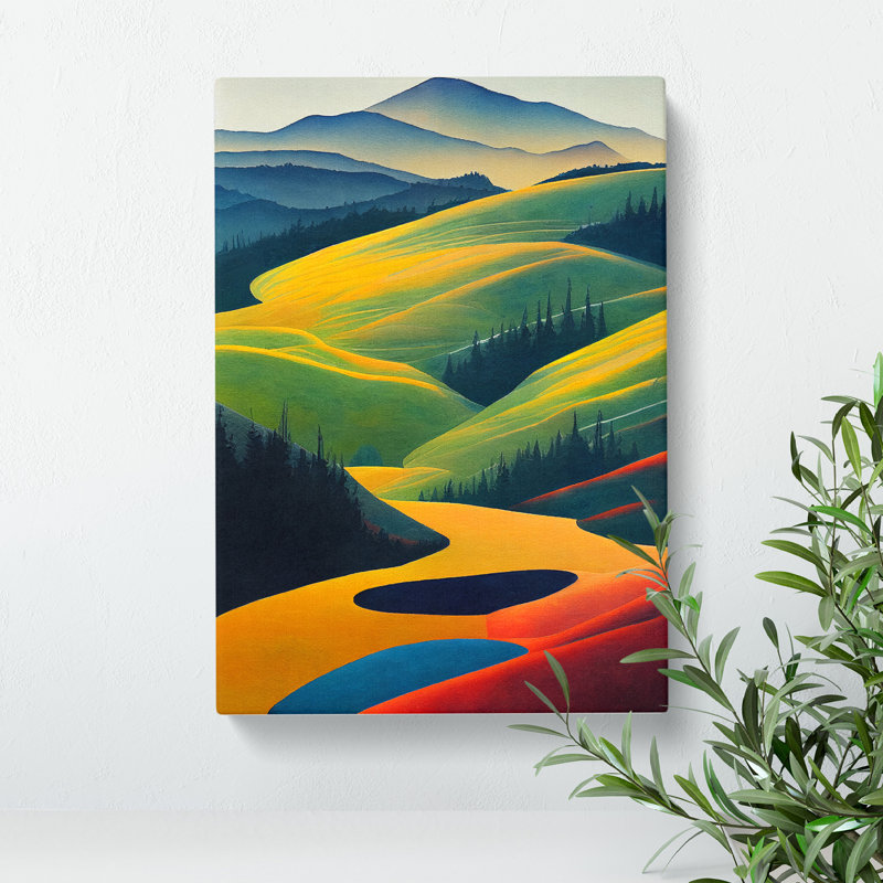 Pretty Meadow Landscape - Wrapped Canvas, 76cm H x 50cm W