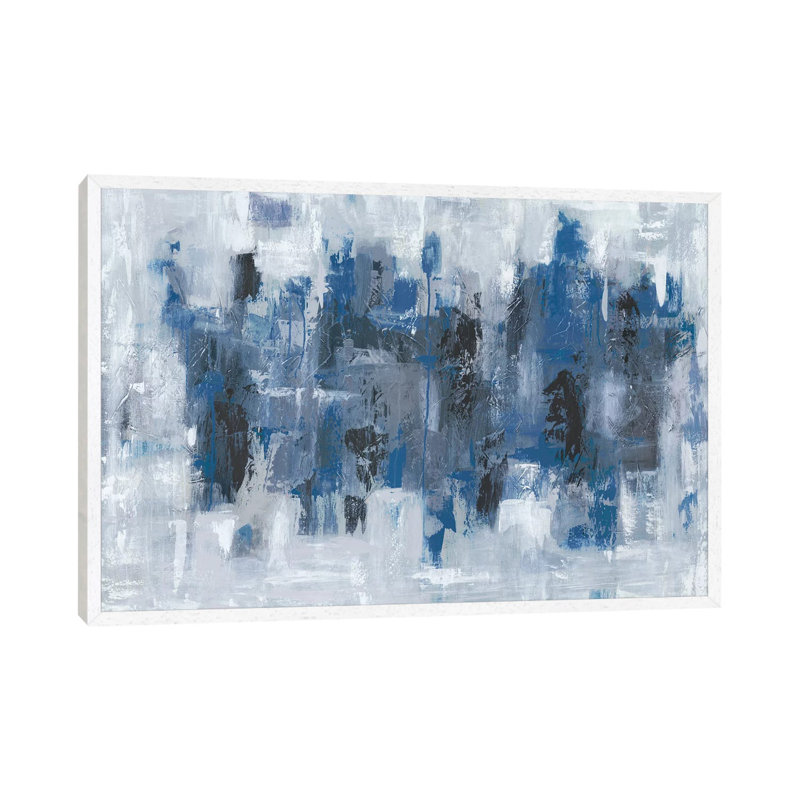Midtown Moonlight by Emma Bell - Print on Canvas, 66.04 cm H x 45.72 cm W x 1.91 cm D, White Framed
