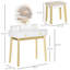 Ensemble coiffeuse avec miroir rond Everly Quinn