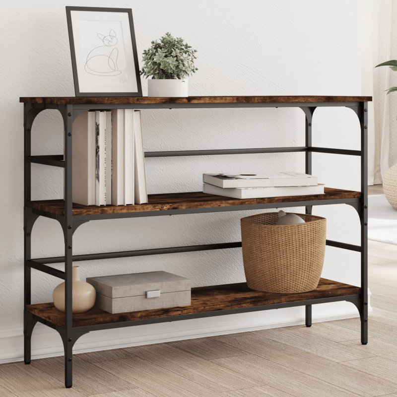 Nyaja 100cm Console Table, Smoked Oak