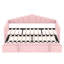 Lit de jour simple rembourré rose avec lit gigogne escamotable de hauteur variable, fonction de charge et rangement latéral pour lit de jour de petite taille Essentials