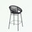 Outdoor Patio Faux Wicker Barstool Set of 2  with metal legs-2056193047