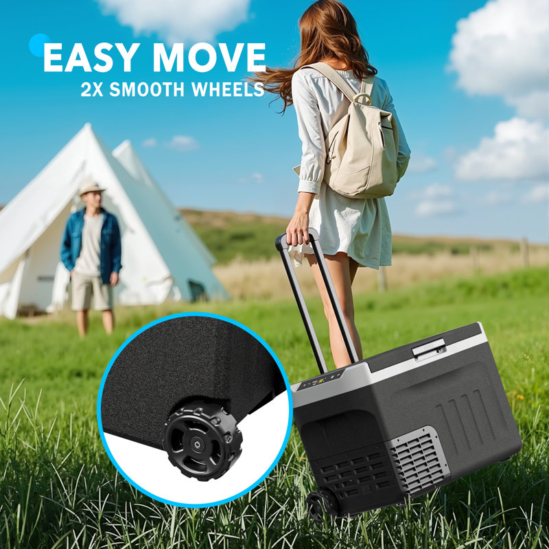 12 Volt Refrigerator, Electric Cooler, Portable Freezer 12V/24V Dc 110-240V Ac, 12V Fridge, 12V Cooler For Travel, Truck, Boat, Camping