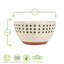Nicola Spring - Spotted Rim Stoneware Cereal Bowl - 15cm - Monochrome