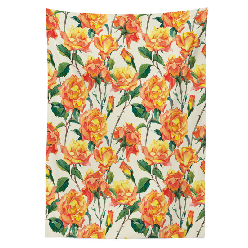 Rose Tablecloth, 70" L x 52" W