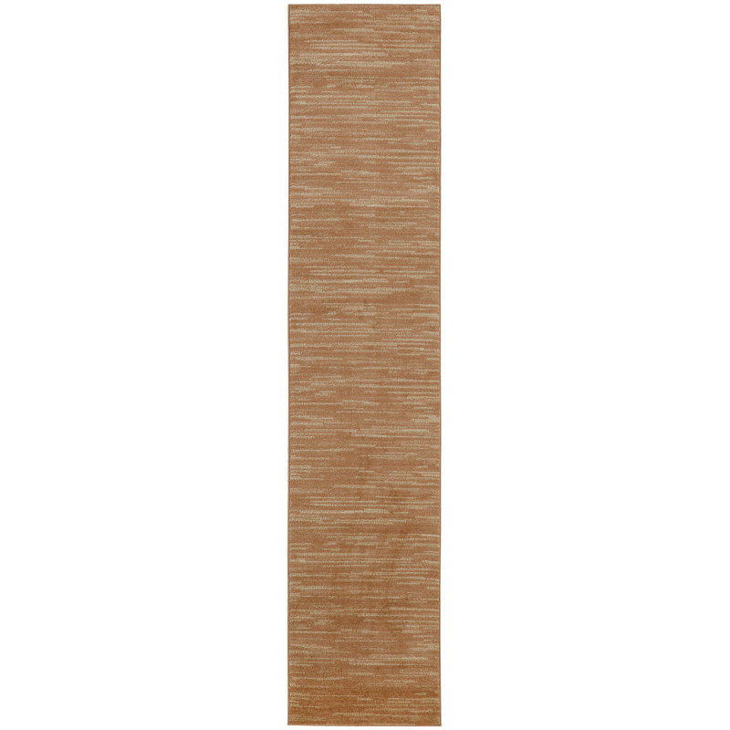 Nourison Essentials Rust Indoor/Outdoor Area Rug, Runner 2' x 6'