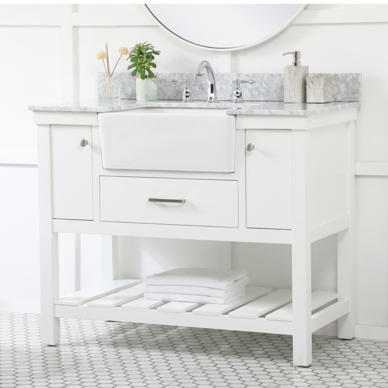 Pelaghia 42'' Single Bathroom Vanity, White